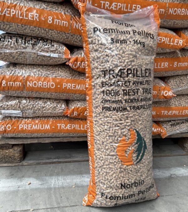 Norbio træpiller – miljøvenlig svensk kvalitet 8mm 832kg